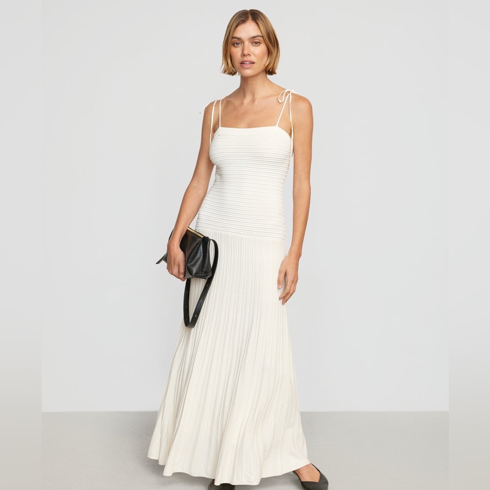 Modern Citizen Cream Pleated dress
